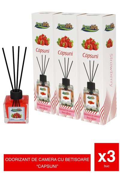 PureLife Set 3x Odorizant PureLife – Căpșuni – 120 ml