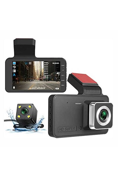 Smartio Dash cam with 2 shooting angles, full HD and 4-inch screen