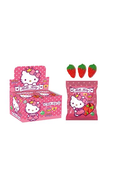 Hello Kitty Strawberry Fruit Flavored Soft Candy 40 Gr. 1 Piece