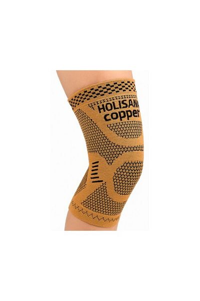 Holisana ® Copper Copper Wire Compression Knee Brace, Universal Size, Gold/black, Unisex