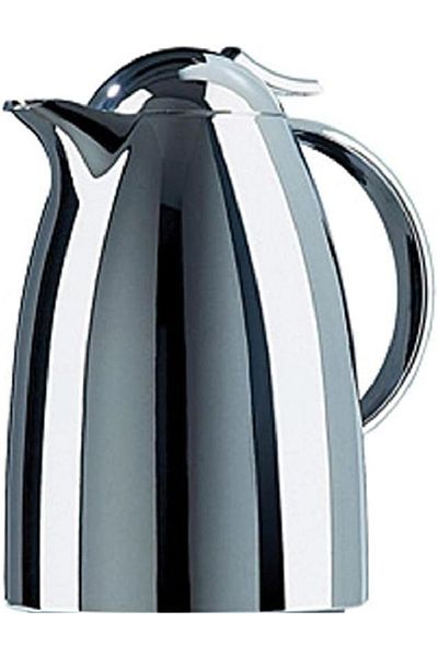 emsa Auberge Quick-Tip Vacuum Flask, 0.65L, Chrome – Compact, Stylish, and Easy-Pour Thermos