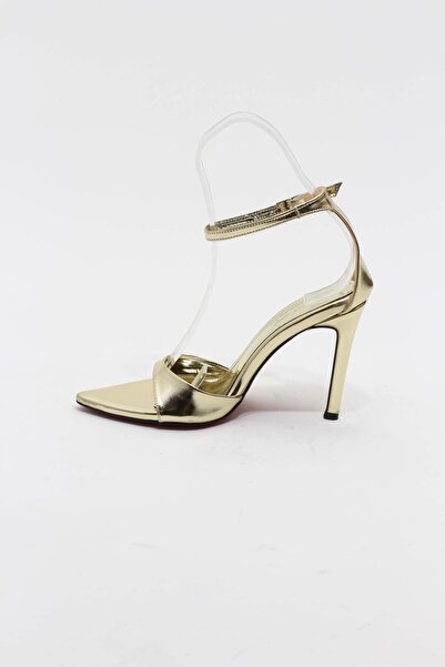 lizel MOTTA ALTIN RENK TOPUKLU KADIN AYAKKABI