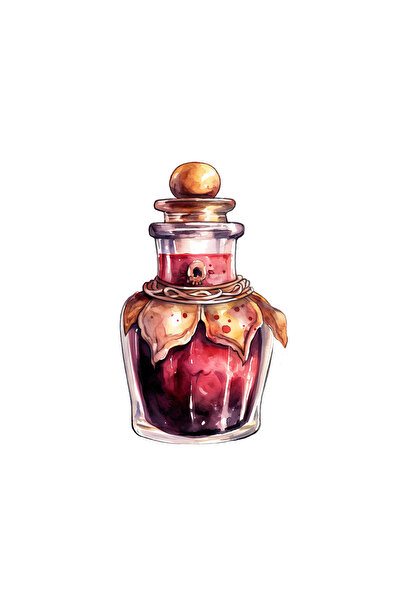 INOVATIX Set de 8 piese, autocolant Halloween, sticlă de poțiune magică roșie...