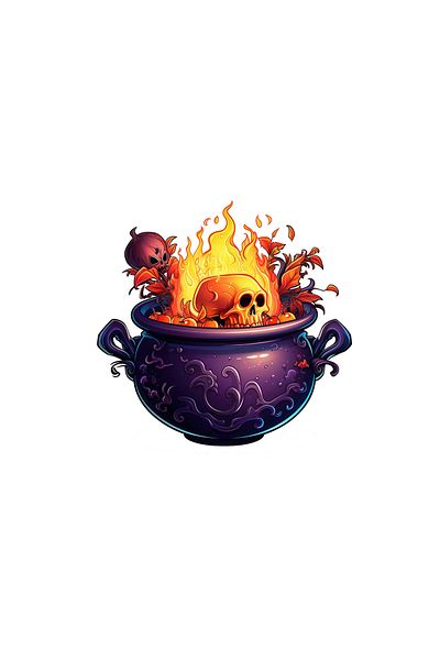 INOVATIX Set de 8 autocolante Halloween cu cranii în flăcări, INOVATIX®. 6 cm