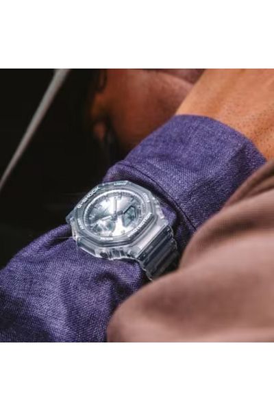 G-SHOCK Men's Analog-Digital Silver Dial Watch - GA-2100BM-7A8DR