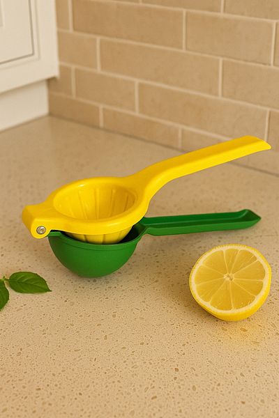 hemlife Metal Rust-Free Lemon and Citrus Juicer Double Color Yellow-Green