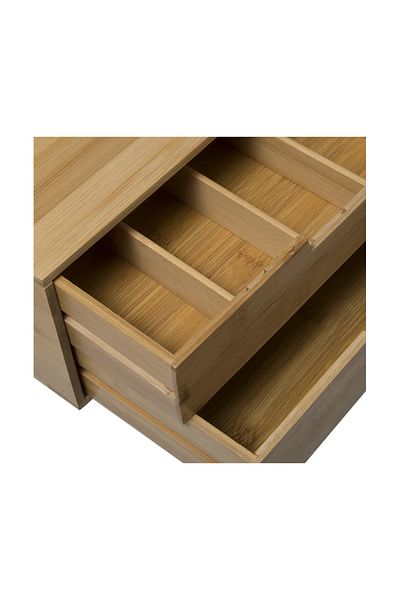 5 five simply smart Bamboo coffee capsule holder MAXI 2, 2 levels, 34 x 31 x H 14.5 cm