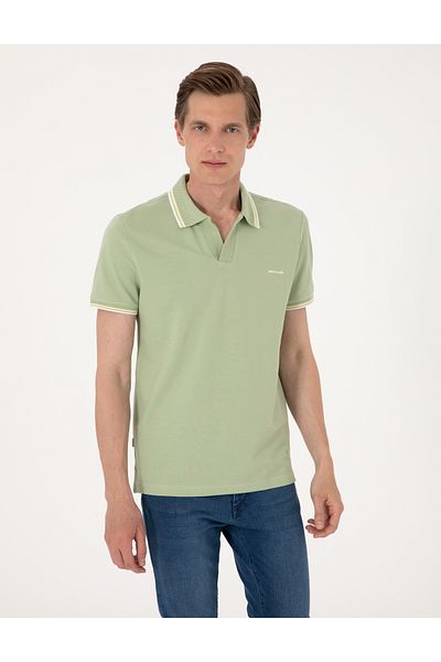 Pierre Cardin Ανοιχτό χακί μπλουζάκι Slim Fit 50302625-VR183