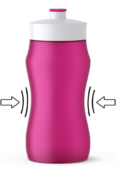 emsa Plastic Drinking Bottle, Pink, 6.5 x 21.9 cm – Lightweight, Leakproof & BPA-Free