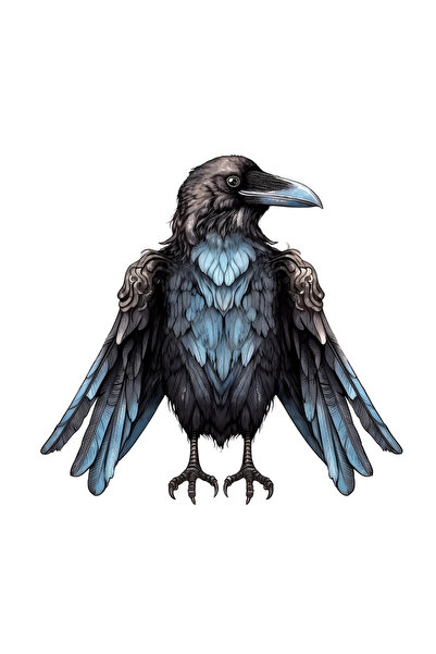 INOVATIX Set of 8 pieces, Raven Halloween Sticker, INOVATIX®. 6 cm