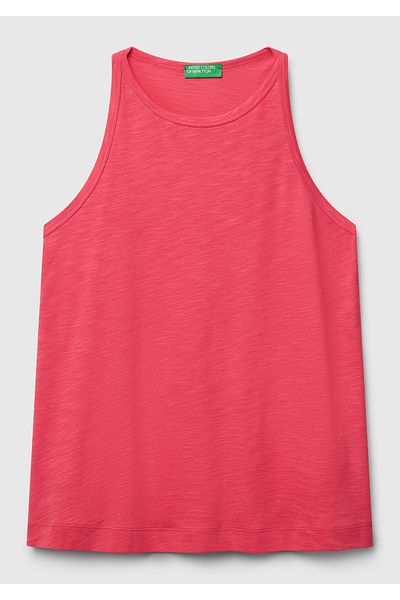 United Colors of Benetton Women's Orange Modal Blended Slub Undershirt