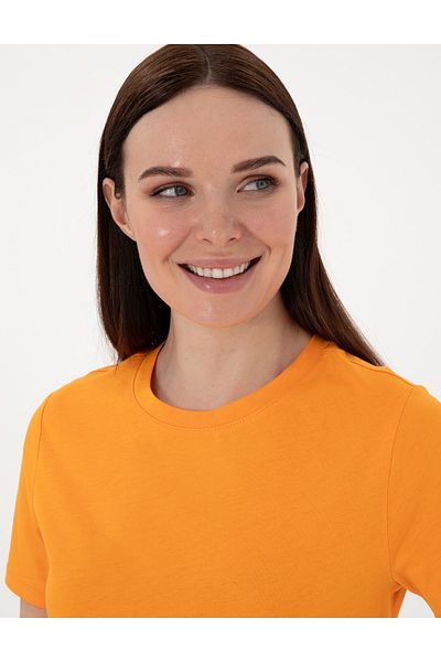 Pierre Cardin Orange Regular Fit Basic T-Shirt 50305766-Vr051