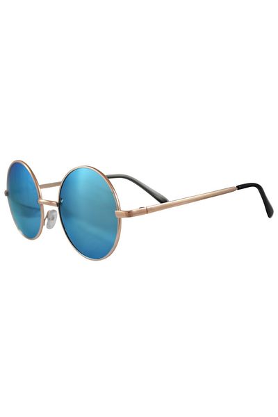 THEICONIC Round Retro John Lennon Sunglasses Blue with Gold