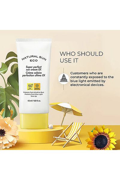 The Face Shop Sun Eco Super Perfect X Sunscreen || All-in-One Sun Protection 45ml