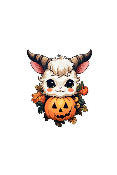 INOVATIX Set de 8 autocolante Halloween cu dovleac și diavol, INOVATIX®. 6 cm