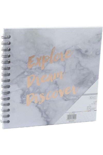 Roco Scrap Book Spiral Marble "ExploreDream" 8" X 8" 20 Pages