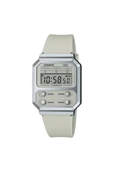 Casio CASIO Unisex's Digital Silver Dial Watch - A100WEF-8ADF
