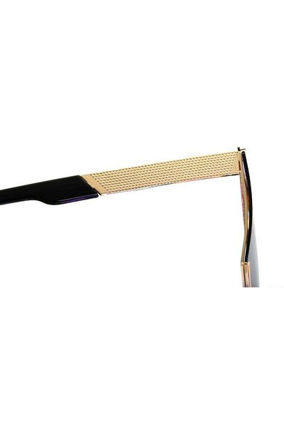 THEICONIC Rectangular Flat Mirror Sunglasses Brown - Gold