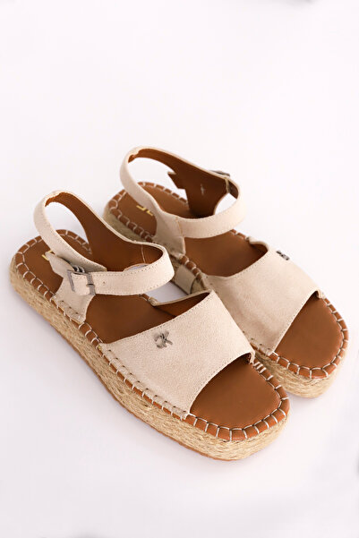 Mamito Ayakkabı F 01 Straw Flat Sandals
