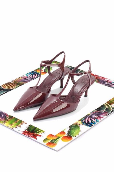 Bambi Burgundy Women's Classic Heeled Shoes K01461110208