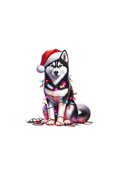 INOVATIX Set de 8 piese, autocolant Husky decorat cu Crăciun, INOVATIX®. 6 cm