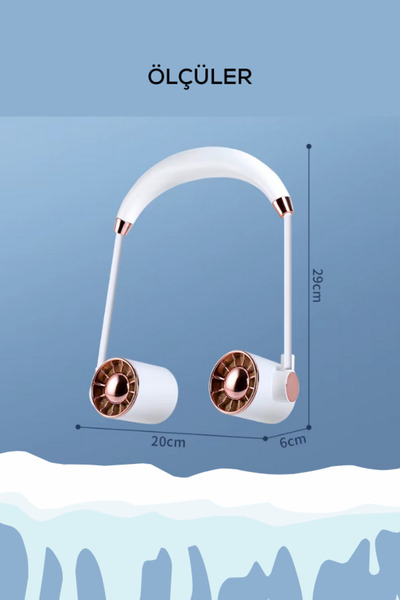 Maybax Masaüstü ve Boyun Askılı Giyilebilir Taşınabilir Boyunluk Fan Boyunluk Vantilatör Boyunluk Soğutucu