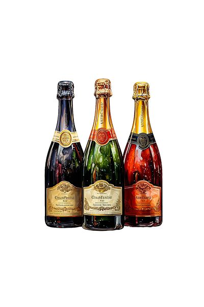 INOVATIX Set de 8 autocolante pentru invitație de Revelion cu șampanie, INOVATIX®. 6 cm