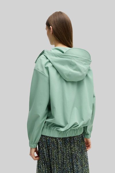 BOSS Women's Water Repellent Flexible Fabric Relaxed Fit Hooded Jacket Green
