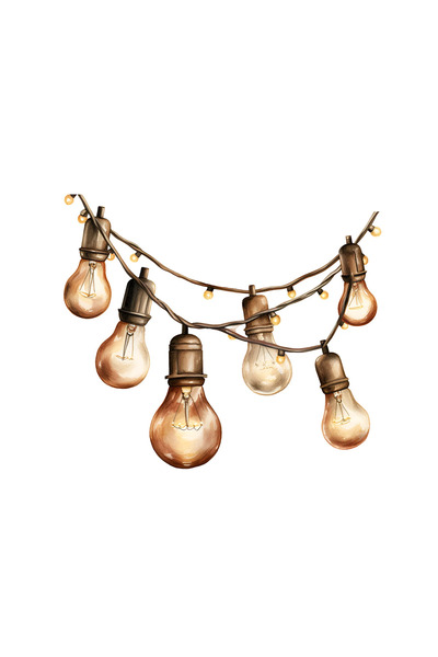 INOVATIX Set de 8 bucăți, autocolant ghirlandă cu bulbi ornamentali, INOVATIX...