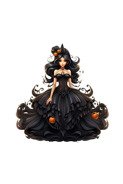 INOVATIX Set de 8 autocolante vrăjitoare dovleac de Halloween, INOVATIX®. 6 cm