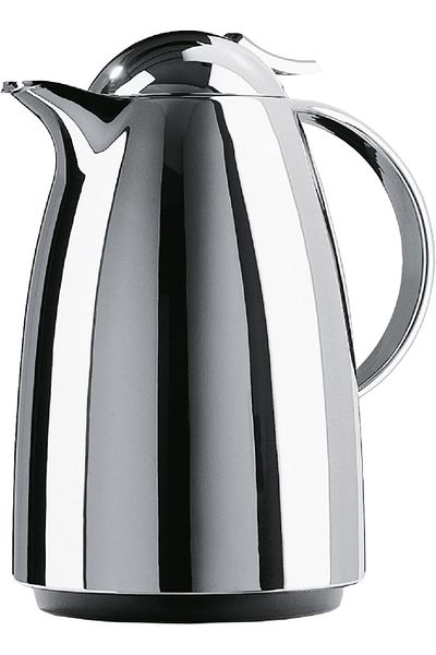emsa Auberge Quick-Tip Vacuum Flask, 1L, Chrome – Durable, Elegant & Heat-Retaining Carafe