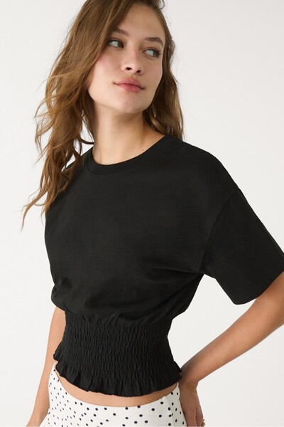 Stradivarius T-shirt with gathered top