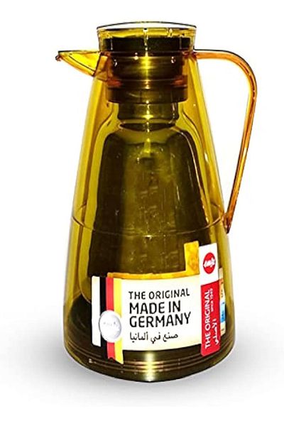 emsa Salsa Quick Press Vacuum Flask, 1.5L, Yellow – Bright, Durable & Handy