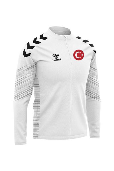 hummel National Team Line Camping Tracksuit Top White