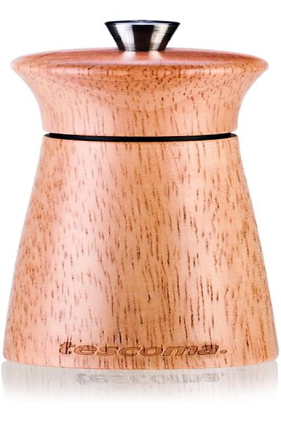 TESCOMA Virgo Pepper/Salt Mill, 18 cm – Assorted Wooden Grinder, Durable & Stylish