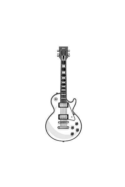 INOVATIX Set de 8 piese, autocolant Gibson Clipart, INOVATIX®. 6 cm