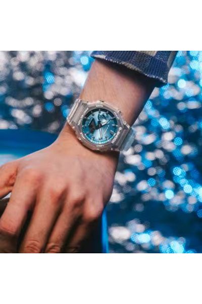 G-SHOCK Men's Analog-Digital Blue Dial Watch - GA-2100BM-7A2DR