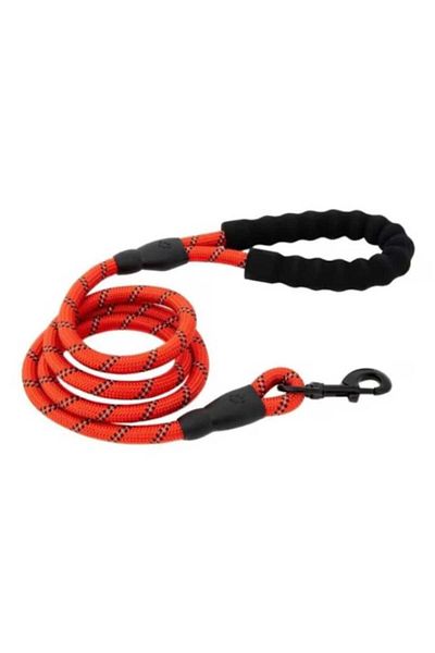 OEM Lesă reflectorizantă pentru câini, talie mică și mare, mâner din spumă, 1,2 cm x 120 cm, roșie