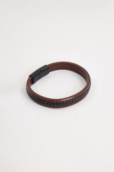 Tudors Men's Genuine Leather Bracelet