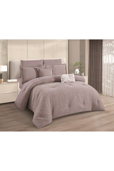 HOURS Horse Navran 8-piece comforter set with a modern and distinctive jacquard pattern, Serena-002