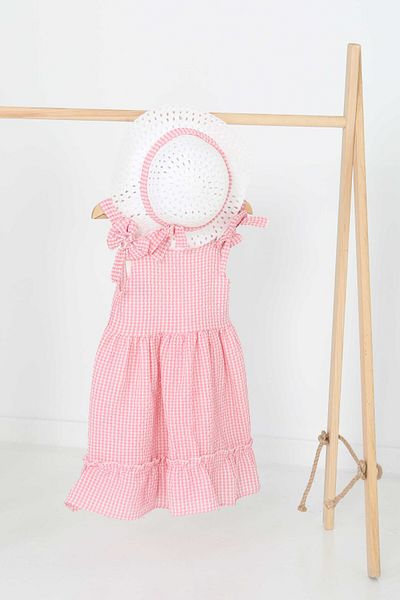 TOFİSA Girl's Pink Hat Dress - 27050