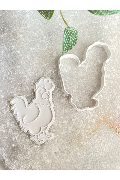 By Selen Suyolcu Rooster Cookie Stamp and Cutter