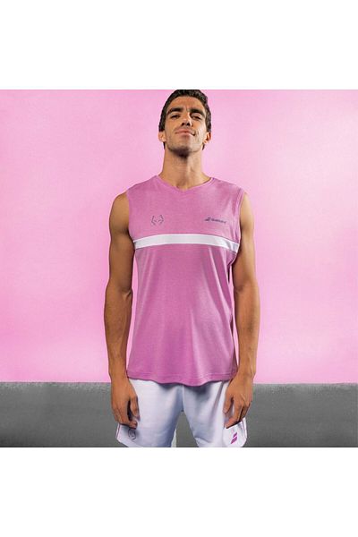 BABOLAT Muscle Tank J. Lebron Men's Pink T-Shirt