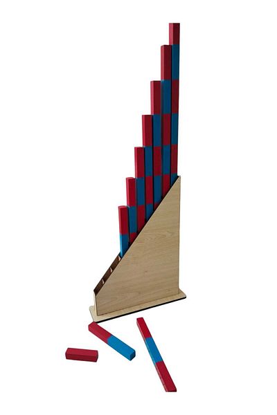 WOODTOY'S ORGANİK OYUNCAK DÜNYASI Montessori Red Blue Sticks