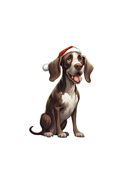 INOVATIX Σετ 8 τεμαχίων, Αυτοκόλλητο Γερμανικού Κοντότριχου Πόιντερ με καπέλο...