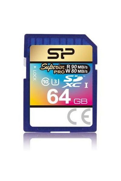Silicon Power Silicon Power Superior Pro SDXC 64GB Memory Card, UHS-I U3, Class 10