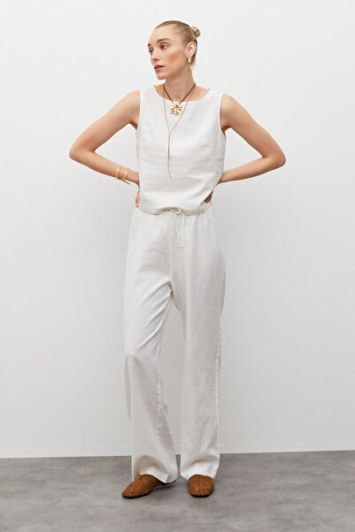 urban focus Elastic Linen Trousers