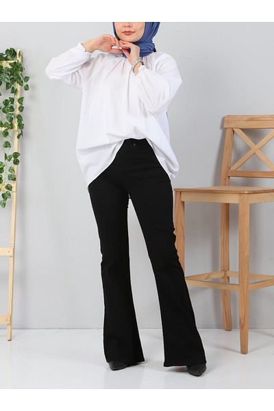 TOFİSA Flared Jeans Black - 27259