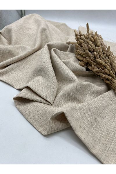 Kumaş Sevdası Straw Cotton Linen Draped (Width 150 cm)