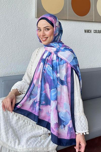 lamelif Elegant Pattern Cotton Shawl Candy Pink